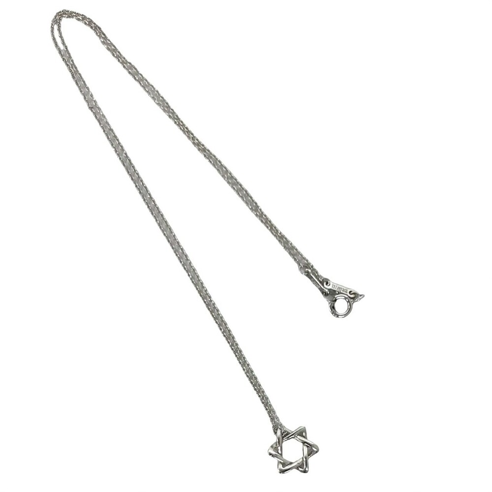 TIFFANY & CO. Vintage Silver Star of David Necklace